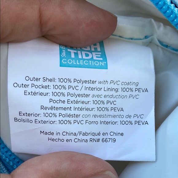 Vibrant Blue and Orange Geometric Accessory wet pouch ( water resistant) - Picture 4 of 4